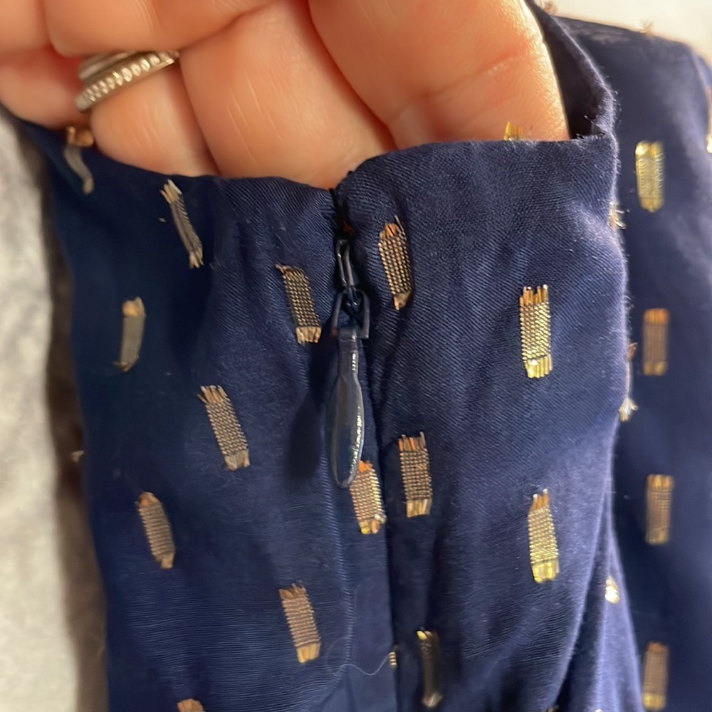 Stunning Vineyard Vine Lurex Clip Dot Ruffle Dress - NWT - Picture 6 of 12